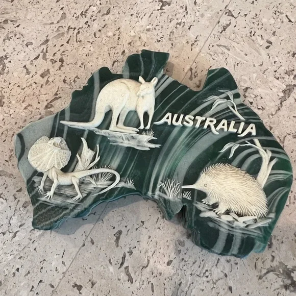 VTG Australian Marble Stone Paperweight - Picture 5 of 7